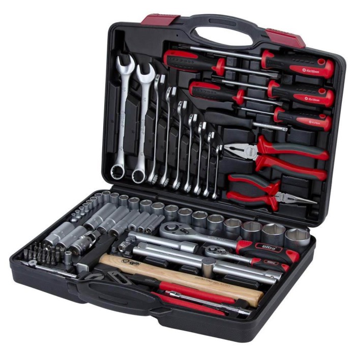 Набір інструментів, ключів, насадок торцевих і біти 1/4