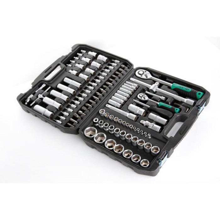 Набір насадок CrV 1/4, 1/2 (72T), 108шт (інструментів) торцевих з тріскачкою Сила 252108