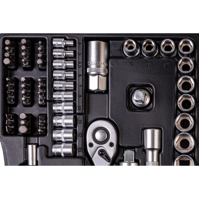 Набір насадок торцевих MASTERTOOL 78-5072-PF, PROFI CrV 1/4