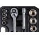 Набір насадок торцевих MasterTool 78-4021 PROFI, CrV 1/2
