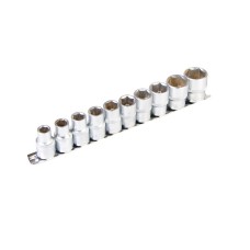 Набір насадок торцевих шестигранних MasterTool 78-1211, CrV 1/2", 10 шт (10/11/12/13/14/15/17/19/22/24)