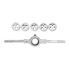 Набір плашок з держателем MasterTool 15-0406, 6 ел. (M4, M5, M6 M8, M10)