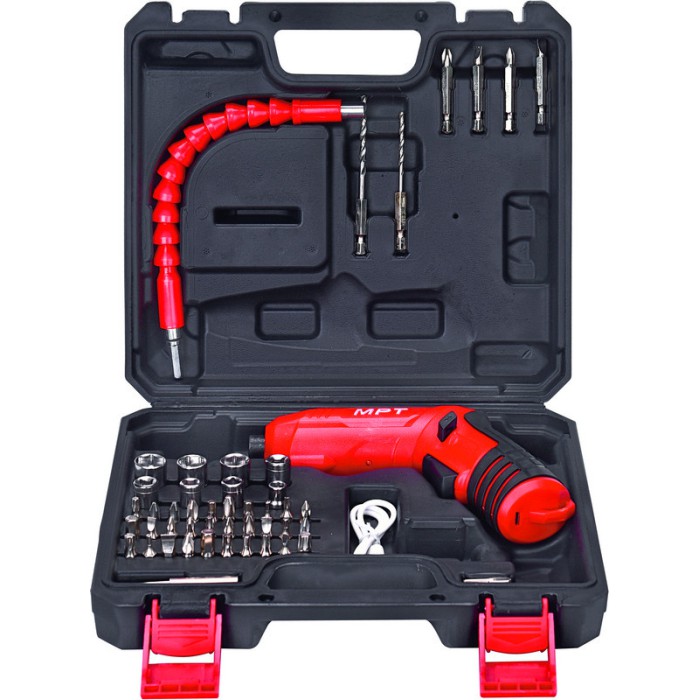 Викрутка акумуляторна поворотна MPT MCSD4006.3, 4V, Li-ion,1.5 Ач, 250 об/хв,3.5 Нм, реверс,USB, кейс Викрутка акумуляторна поворотна MPT MCSD4006.3, 4V, Li-ion,1.5 Ач, 250 об/хв,3.5 Нм, реверс,USB, кейс