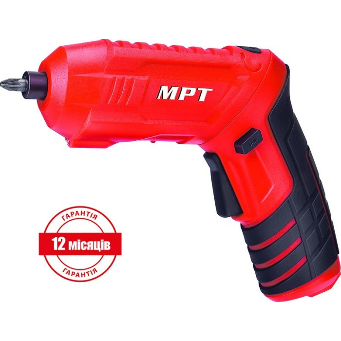 Викрутка акумуляторна поворотна MPT MCSD4006.3, 4V, Li-ion,1.5 Ач, 250 об/хв,3.5 Нм, реверс,USB, кейс Викрутка акумуляторна поворотна MPT MCSD4006.3, 4V, Li-ion,1.5 Ач, 250 об/хв,3.5 Нм, реверс,USB, кейс