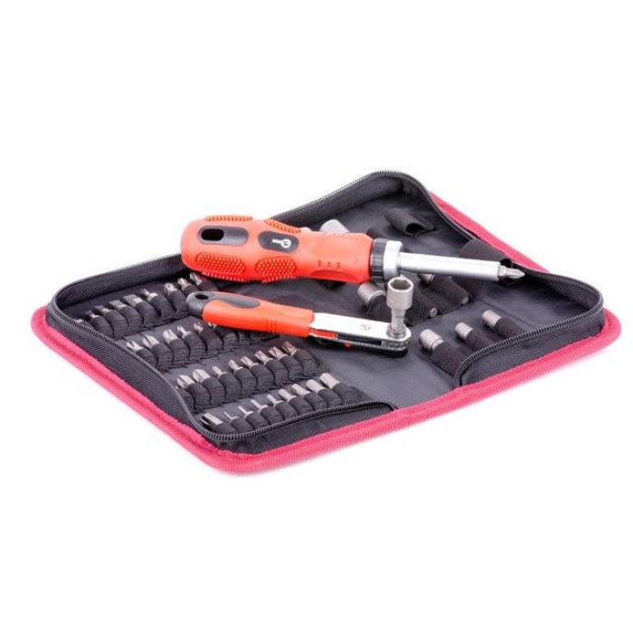 Викрутка реверсивна з комплектом насадок і трещеткой INTERTOOL VT-1048