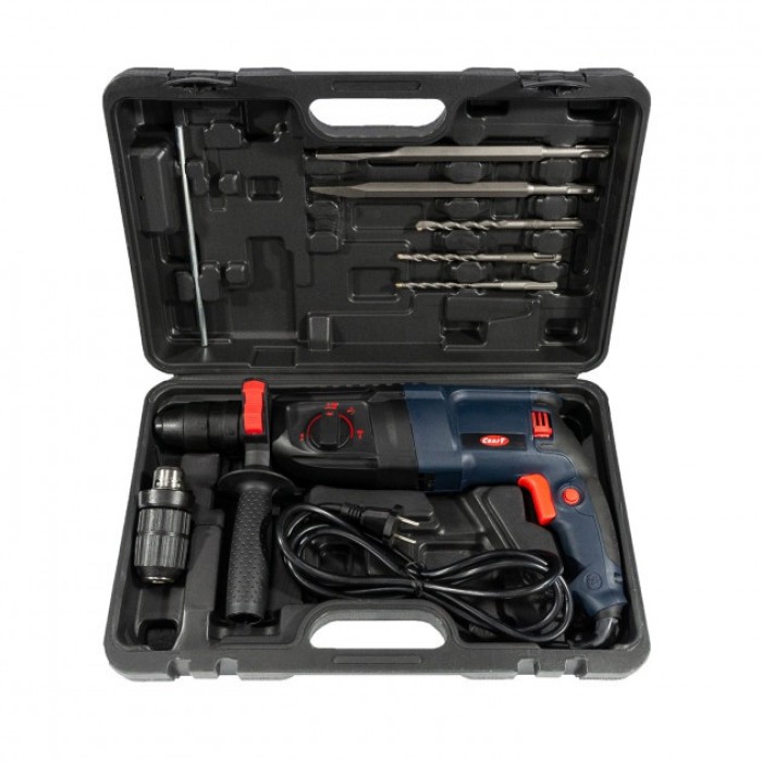 Перфоратор Craft CBH 1100DFR, SDS+, 1100 Вт, 1300 об/хв, 4550 уд/хв, 2.8 Дж, 3 режими, кейс