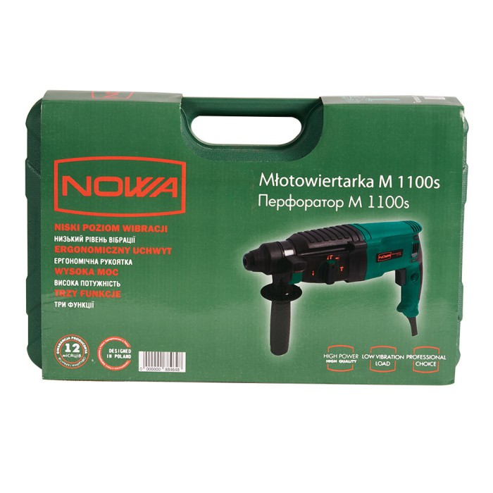 Перфоратор NOWA M 1100s (1100 Вт, 3,9 Дж, кейс)