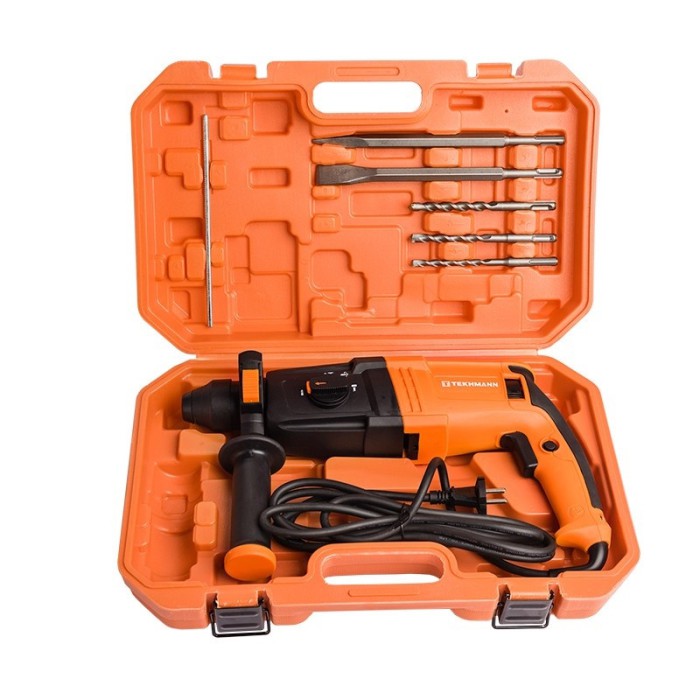 Перфоратор Tekhmann TRH-1120, 1120 Вт, SDS-plus, 1200 об/хв, 5300 уд/хв, 3 Дж, кейс, 3 режими