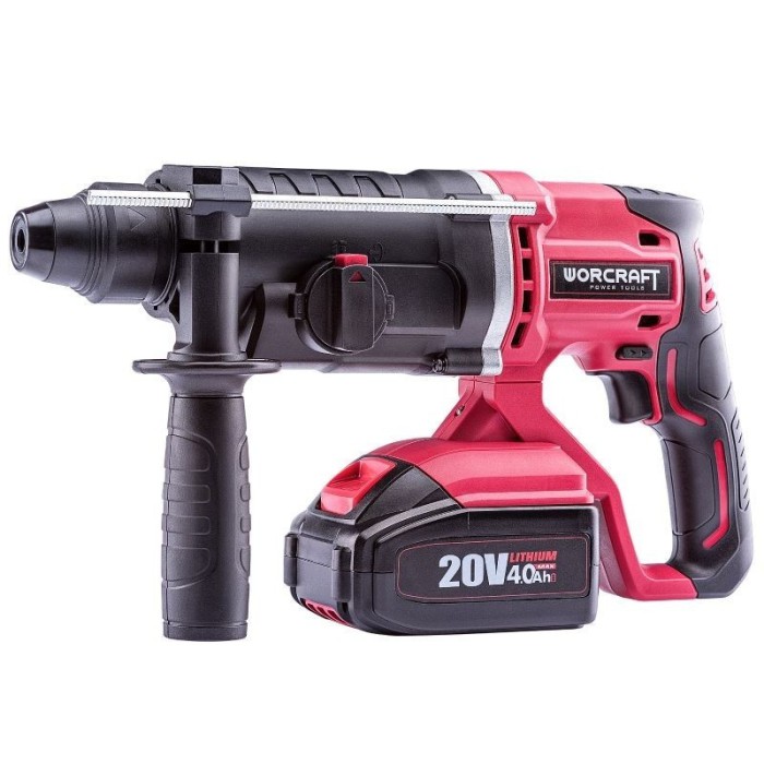 Перфоратор акумуляторний Worcraft CRH-S20LiT, SDS-plus, 20В, 1000 об/хв, 5000 уд/хв, 2.4 Дж, LED підсвічування Перфоратор акумуляторний Worcraft CRH-S20LiT, SDS-plus, 20В, 1000 об/хв, 5000 уд/хв, 2.4 Дж, LED підсвічування