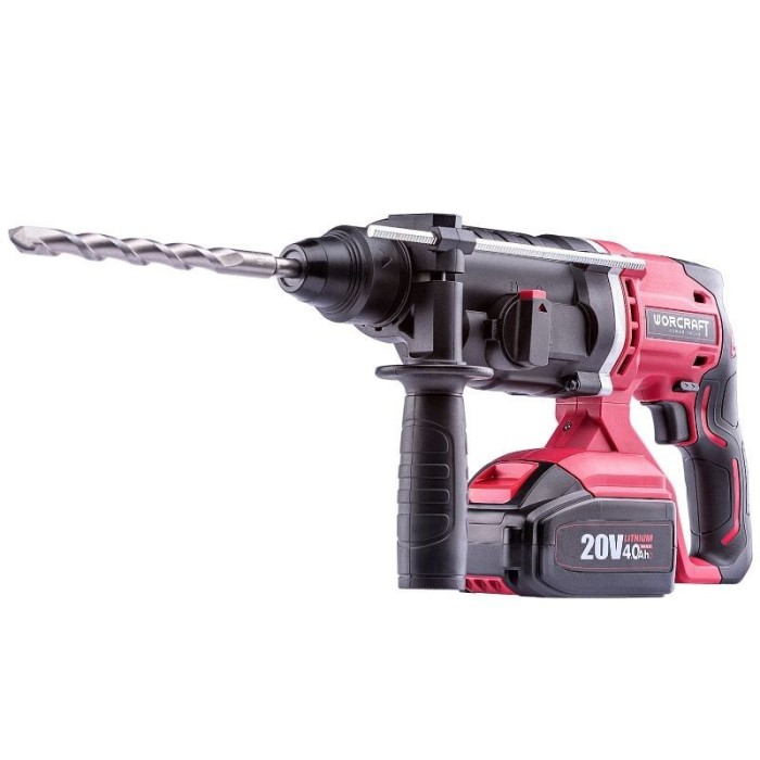 Перфоратор акумуляторний Worcraft CRH-S20LiT, SDS-plus, 20В, 1000 об/хв, 5000 уд/хв, 2.4 Дж, LED підсвічування Перфоратор акумуляторний Worcraft CRH-S20LiT, SDS-plus, 20В, 1000 об/хв, 5000 уд/хв, 2.4 Дж, LED підсвічування
