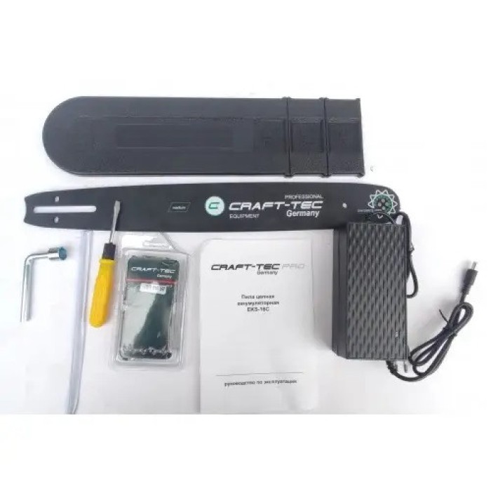 Пила цепная аккумуляторная Craft-tec EKS-16С (36V, 1 аккум, шина 405мм, цепь 57z, 3/8)