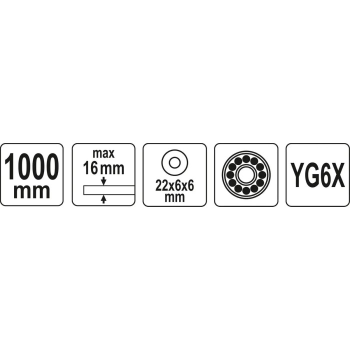 Плиткоріз ручний YATO для плит l= 1000 мм t≤ 16 мм, з 1 напрямною і повзунком на підшипниках [1]