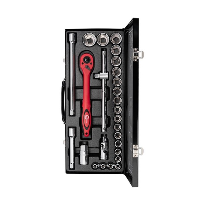 Профессиональный набор инструмента INTERTOOL ET-6027, 1/2'', 26 ед. (гол. 8-32 мм)