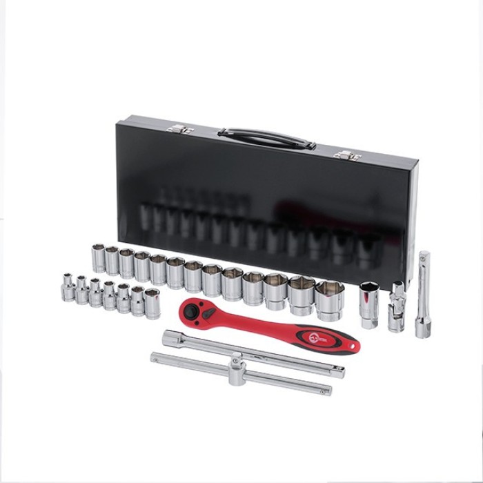 Профессиональный набор инструмента INTERTOOL ET-6027, 1/2'', 26 ед. (гол. 8-32 мм)