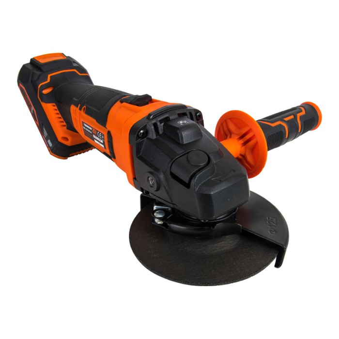 Акумуляторна кутова шлифмашина (болгарка) Tekhmann TAG-125/i20 kit, 20 В, 10000 об/хв, диск 125 мм, кейс