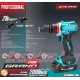 Шуруповерт акумуляторний Grand DA-21BL DFR/PRO, 21 В, 2 А/ч, 2 ак., LED, 2 швидкості, кейс