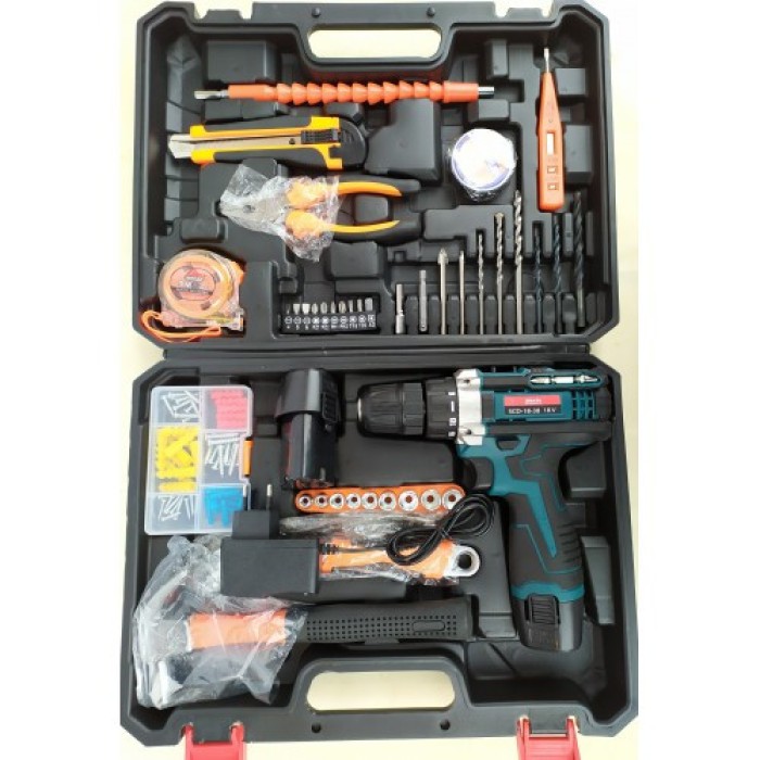 Шуруповерт акумуляторний Spektr 18В SCD-18-38 (набір інструментів, кейс)