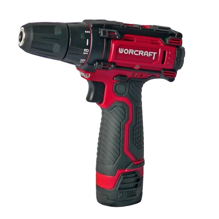 Шуруповерт аккумуляторный Worcraft WCD-12 Li, 12 В, 1.5 Ач, 2 акк., 1300 об/мин, 26 Нм, LED подсветк