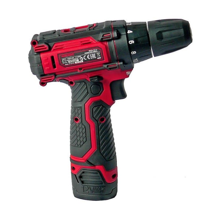 Шуруповерт аккумуляторный Worcraft WCD-12 Li, 12 В, 1.5 Ач, 2 акк., 1300 об/мин, 26 Нм, LED подсветк