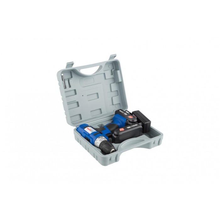 Шуруповерт акумуляторний Витязь ДА-18/2 Л, 18, Li-on, 2 акк, 2 А/год, 350-1350 об/хв, 2 шв., 20 Нм, кейс