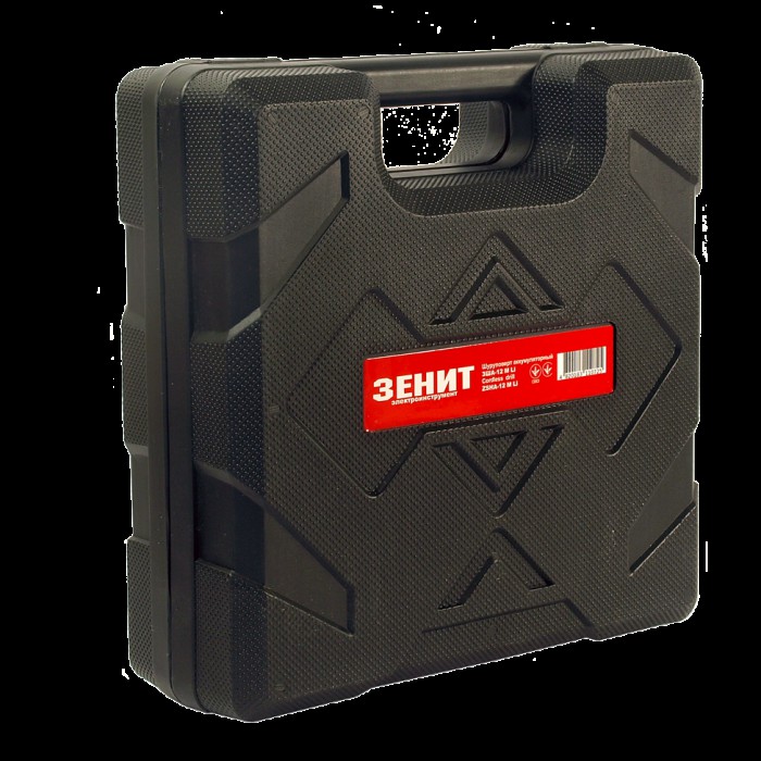 Шуруповерт акумуляторний Зенит ЗША-12 М Li, 12 В, 2 акк., 1.3 А/год, 28 Нм, кейс, 2 швидкості, LED підсвічування