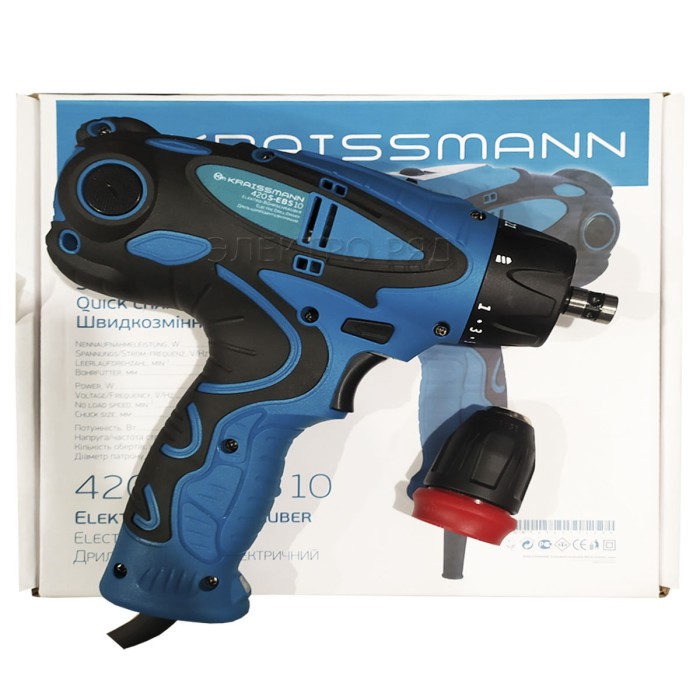 Шуруповерт мережевий KRAISSMANN 420 S-EBS 10