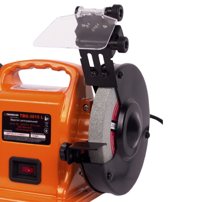 Верстат точильний Tekhmann TBG-3015 L, 300 Вт, 2980 об./хв, діаметр диска 150 мм Верстат точильний Tekhmann TBG-3015 L, 300 Вт, 2980 об./хв, діаметр диска 150 мм