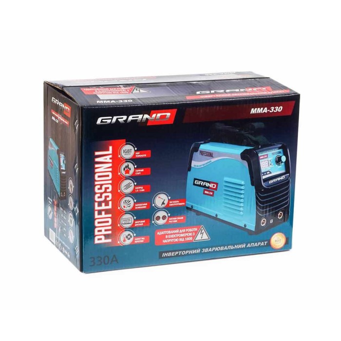 Сварочный инвертор Grand ММА-330 PROF (дисплей)