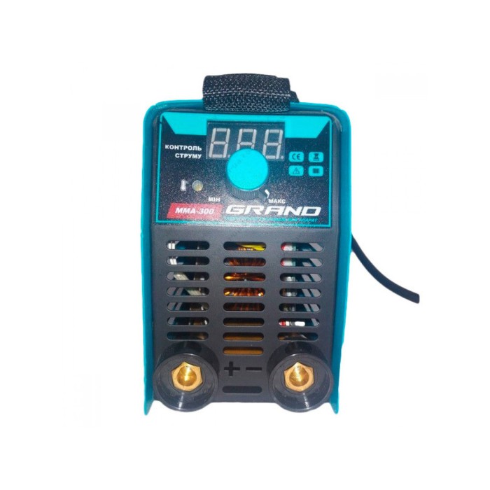 Зварювальний інверторний апарат Grand MMA-300, 6.9 кВт, дисплей, зварювальний струм 20-300 А, електроди 1.6-4.0