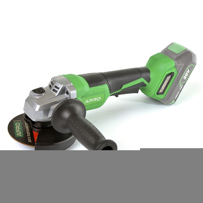 Углошліфувальна машина (болгарка) безщіткова APRO 20AGB, 20В, 125мм, кейс, без АКБ