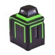 Рівень лазерний MASTERTOOL 30-1906, H360+V, 2 лазерні головки GREEN, 0.2 мм/м, 10м, Li-ion, сумка