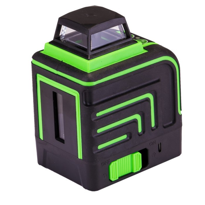 Рівень лазерний MASTERTOOL 30-1906, H360+V, 2 лазерні головки GREEN, 0.2 мм/м, 10м, Li-ion, сумка