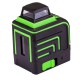 Рівень лазерний MASTERTOOL 30-1906, H360+V, 2 лазерні головки GREEN, 0.2 мм/м, 10м, Li-ion, сумка