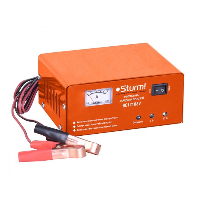 Зарядний пристрій Sturm BC12108V, 6/12В, 20-60 Аг