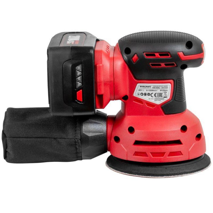 Акумуляторна шліфмашина ексцентрикова Worcraft CRS-S20Li (без АКБ та ЗП) Акумуляторна шліфмашина ексцентрикова Worcraft CRS-S20Li (без АКБ та ЗП)