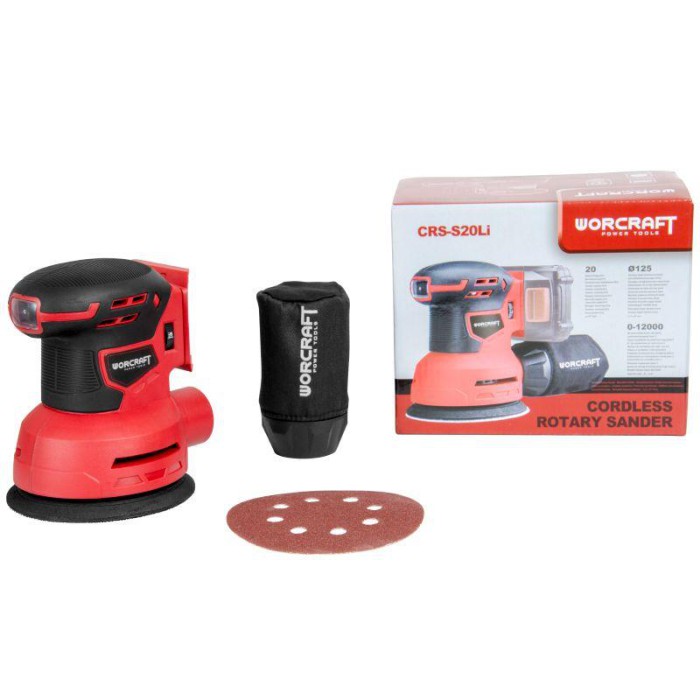 Акумуляторна шліфмашина ексцентрикова Worcraft CRS-S20Li (без АКБ та ЗП) Акумуляторна шліфмашина ексцентрикова Worcraft CRS-S20Li (без АКБ та ЗП)