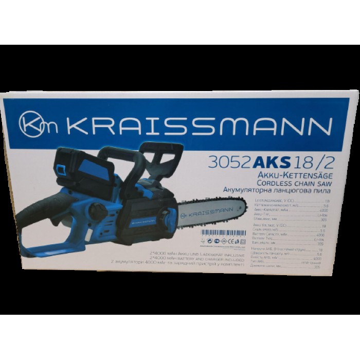 Акумуляторна ланцюгова пила KRAISSMANN 3052 AKS 18/2 Акумуляторна ланцюгова пила KRAISSMANN 3052 AKS 18/2