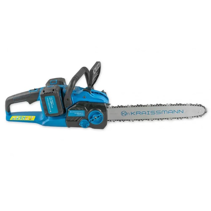 Акумуляторна ланцюгова пила Kraissmann 4051 AKS-BL 36/2, 2 АКБ, шина 405 мм, безщітковий двигун