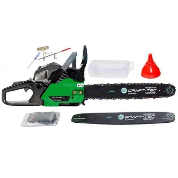 Бензопила Craft-Tec CT-5000, 2.9 кВт, 4 л. с., 52 см3, шина 450 мм, бак 0.68 л, праймер, гальмо ланцюга