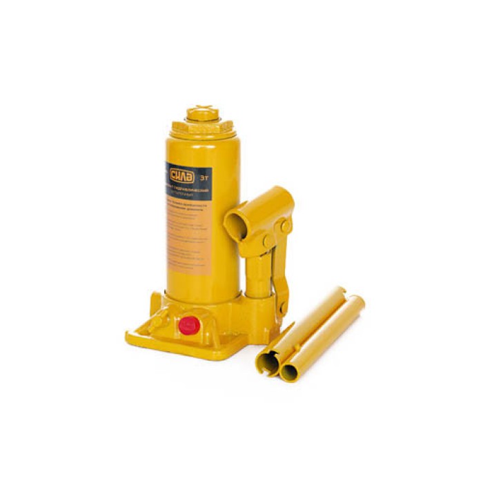 Домкрат гідравлічний пляшковий 3 т (висота підйому 180-350 мм) у кейсі СІЛА