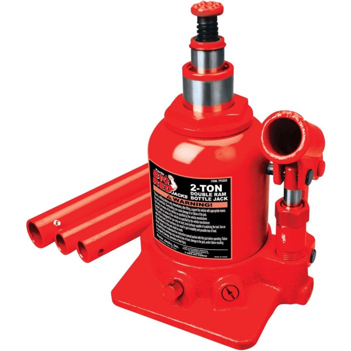 Домкрат гідравлічний двухштоковий 2т 150-370 мм низькопрофільний TORIN TF0202