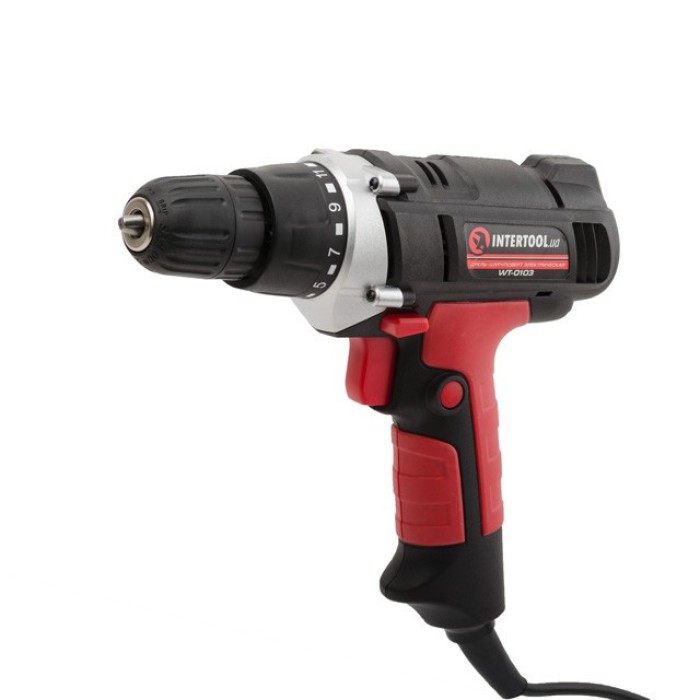 Дриль-шуруповерт мережевий INTERTOOL WT-0103, 400 Вт, 0-800 об/хв,1.0-10 мм, макс. крутний момент 20Нм Дриль-шуруповерт мережевий INTERTOOL WT-0103, 400 Вт, 0-800 об/хв,1.0-10 мм, макс. крутний момент 20Нм