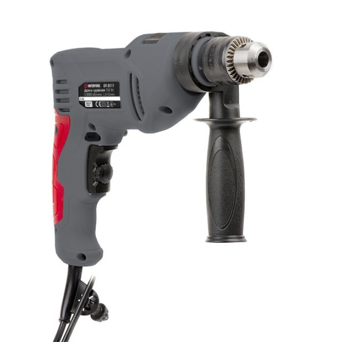 Дриль ударний INTERTOOL DT-0111, 750Вт, 0-3000 об/хв, 1.5-13мм реверс Дриль ударний INTERTOOL DT-0111, 750Вт, 0-3000 об/хв, 1.5-13мм реверс
