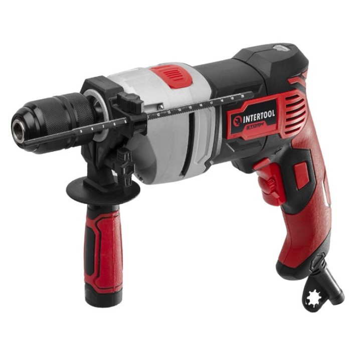 Дриль ударний INTERTOOL WT-0119, 900Вт, 0-2800об/хв,1.5-13 мм, метал. корпус редуктора, швидкозатискний патрон Дриль ударний INTERTOOL WT-0119, 900Вт, 0-2800об/хв,1.5-13 мм, метал. корпус редуктора, швидкозатискний патрон