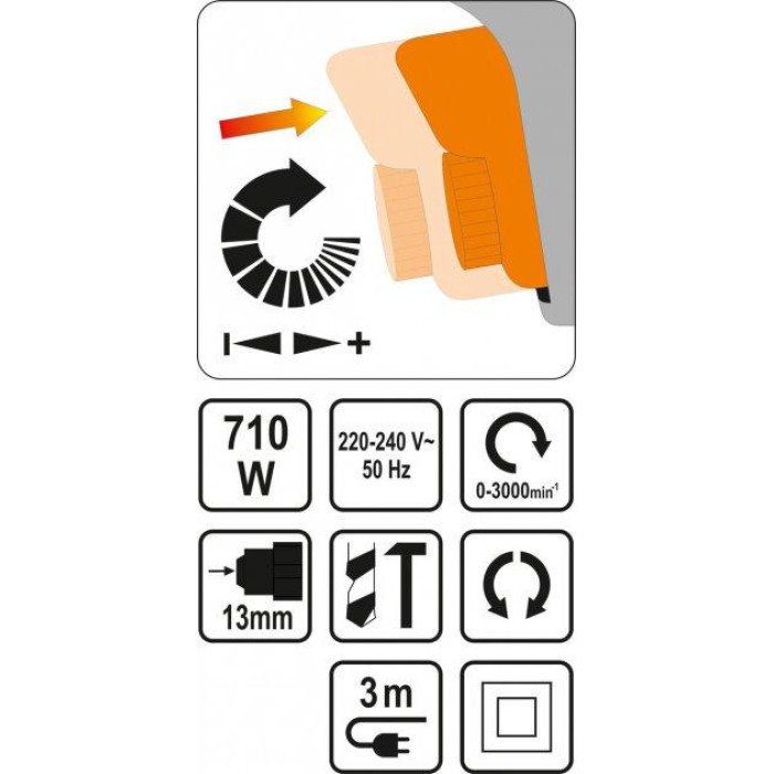 Дрель ударная STHOR 78995 (710 Вт)