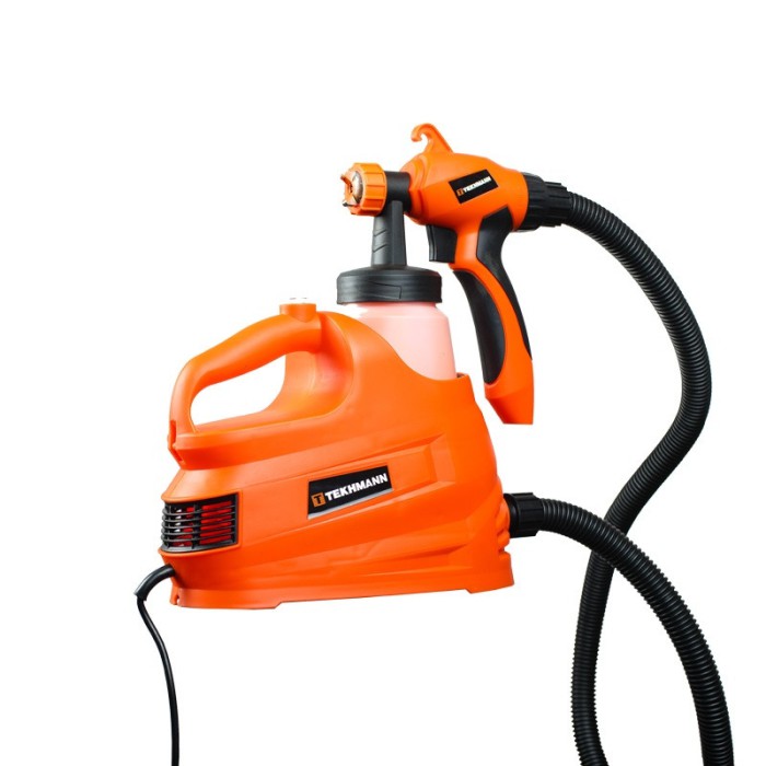 Електричний краскопульт Tekhmann TSG-750 C, 750 Вт, витрату фарби 0.5 л/хв, бачок 0.8 л, регулювання факела