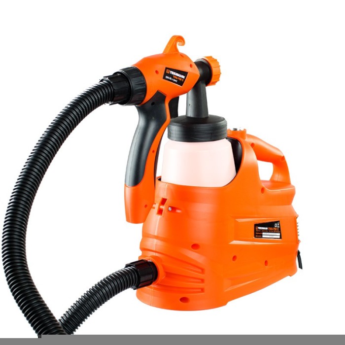 Електричний краскопульт Tekhmann TSG-750 C, 750 Вт, витрату фарби 0.5 л/хв, бачок 0.8 л, регулювання факела