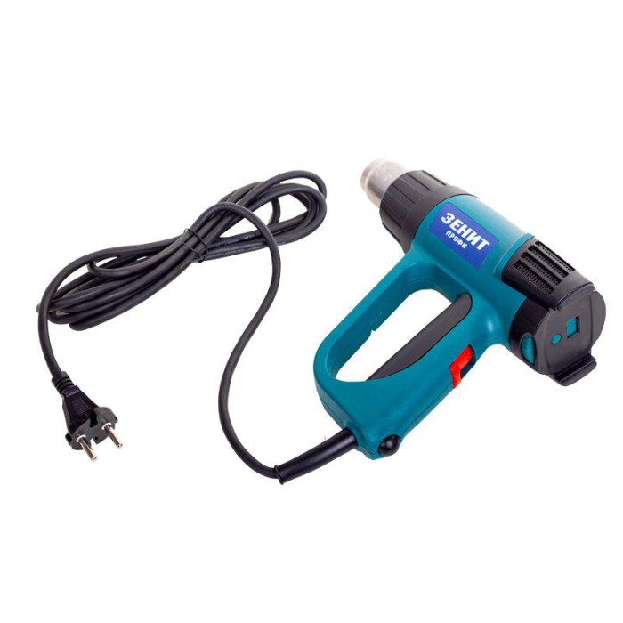 Фен промышленный Зенит ЗФ-2200 Р Профи (2200 Вт, температура 50-610 гр., 3 режима, насадки)