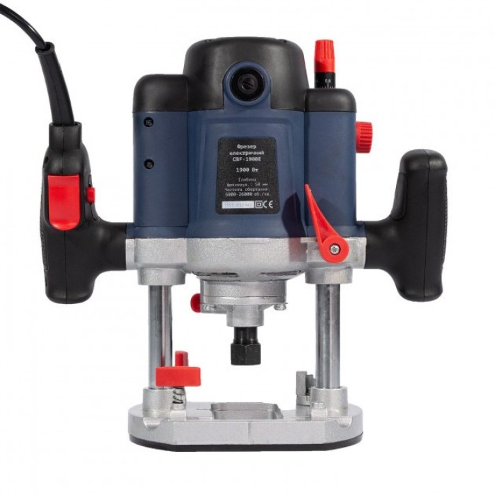 Фрезер Craft CBF-1900E, 1900 Вт, 6000-26000 об/хв, цанга 8/12 мм, набір фрез, регулювання обертів