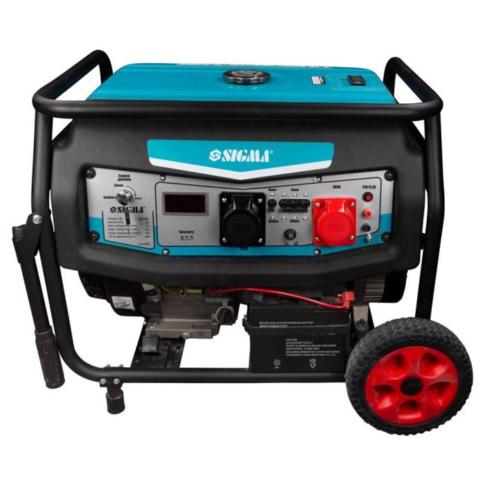 Генератор бензиновий 220-380В 7.5/8.0 кВт 4-тактний електрозапуск SIGMA (5710501) Генератор бензиновий 220-380В 7.5/8.0 кВт 4-тактний електрозапуск SIGMA (5710501)